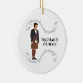 Gentleman Scottish Highland Dancer Keramik Ornament (Rechts)