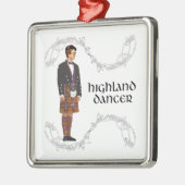 Gentleman Scottish Highland Dancer Silbernes Ornament (Links)