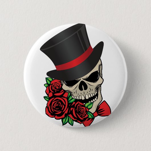 Gentleman Skull Button (Vorderseite)