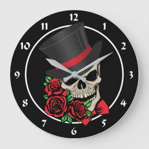 Gentleman Skull Große Wanduhr