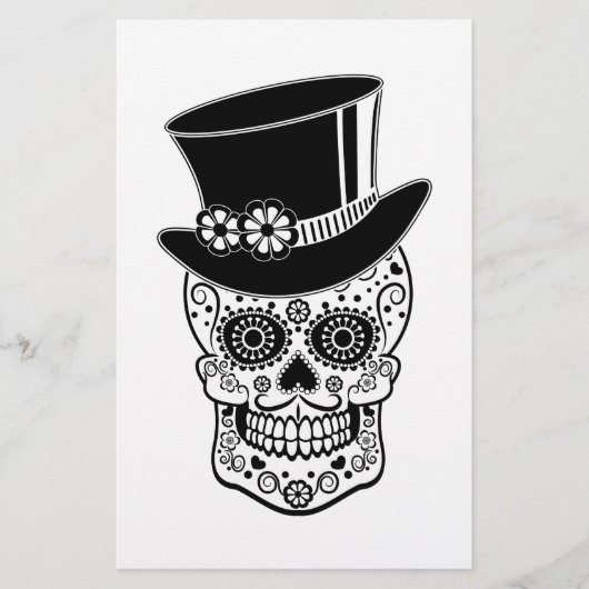 Gentleman Sugar Skull-01 Briefpapier (Vorderseite)