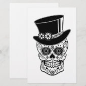 Gentleman Sugar Skull-01 Briefpapier (Vorne/Hinten)