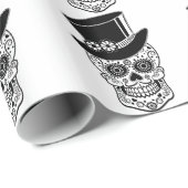 Gentleman Sugar Skull-01 Geschenkpapier (Rolleneckpunkt)