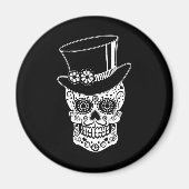 Gentleman Sugar Skull-01 Magnet (Vorne)