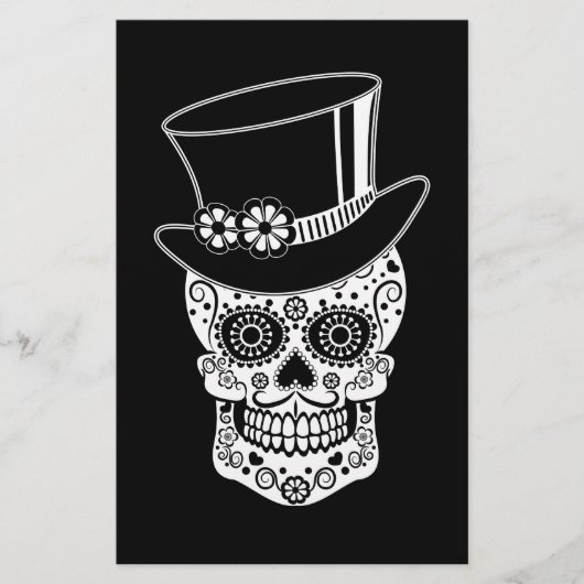 Gentleman Sugar Skull Briefpapier (Vorderseite)