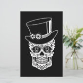 Gentleman Sugar Skull Briefpapier (Stehend Vorderseite)