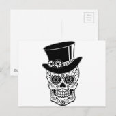 Gentleman Sugar Skull Postkarte (Vorne/Hinten)