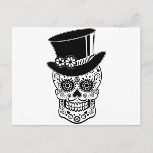 Gentleman Sugar Skull Postkarte