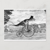 Gentleman T-Rex's Sunday Ride Postkarte (Vorderseite)