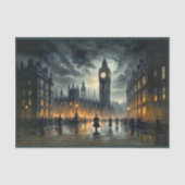 Gentleman unter Big Ben im 19. Jahrhundert - Seidenpapier (Vorderseite)