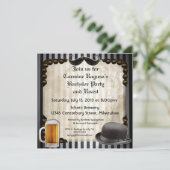 Gentleman's Bachelor Party Einladungen, Version 7 Einladung (Stehend Vorderseite)