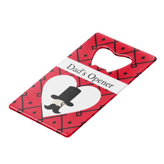 Gentleman's Editable Vatertag Geldbeutel Flaschenöffner (Vorderseite Schrägansicht)