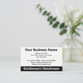 Gentleman's Friseur QR Code Business Card Visitenkarte (Stehend Vorderseite)