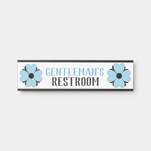 Gentleman's Men's Restroom Sign Bad Door Türschild (Vorderseite )