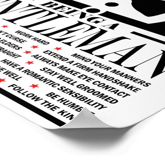 Gentleman's Poster (Ecke)