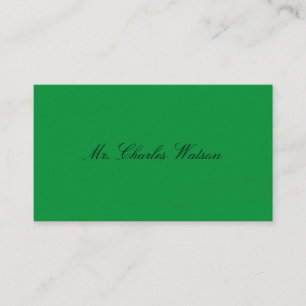 Gentleman's Viktorianisch Calling Cards Green Telefonnummerkarte
