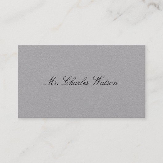 Gentleman's Viktorianische Calling Cards Gray Telefonnummerkarte (Vorderseite)