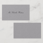 Gentleman's Viktorianische Calling Cards Gray Telefonnummerkarte (Vorne/Hinten)