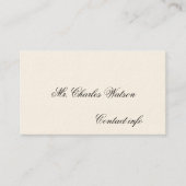 Gentleman's Viktorianische Calling Cards Telefonnummerkarte (Vorderseite)