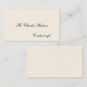 Gentleman's Viktorianische Calling Cards Telefonnummerkarte (Vorne/Hinten)