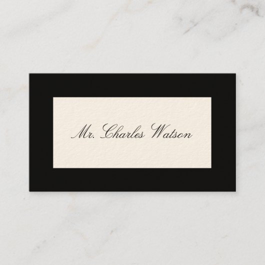 Gentleman's Viktorianische Calling Cards Telefonnummerkarte (Vorderseite)