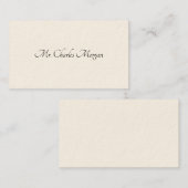 Gentleman's Viktorianische Calling Cards Telefonnummerkarte (Vorne/Hinten)