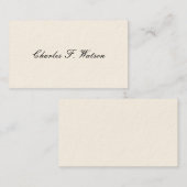 Gentleman's Viktorianische Calling Cards Telefonnummerkarte (Vorne/Hinten)