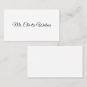 Gentleman's Viktorianische Calling Cards Telefonnummerkarte (Vorne/Hinten)