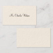 Gentleman's Viktorianische Calling Cards Telefonnummerkarte (Vorne/Hinten)