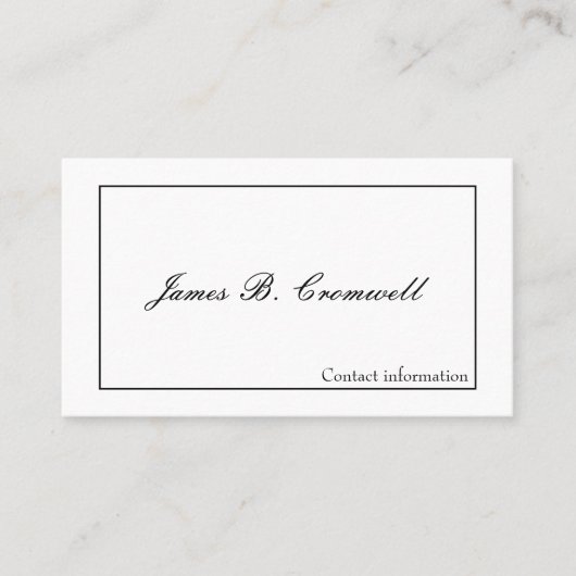 Gentleman's Viktorianische Calling Cards Telefonnummerkarte (Vorderseite)