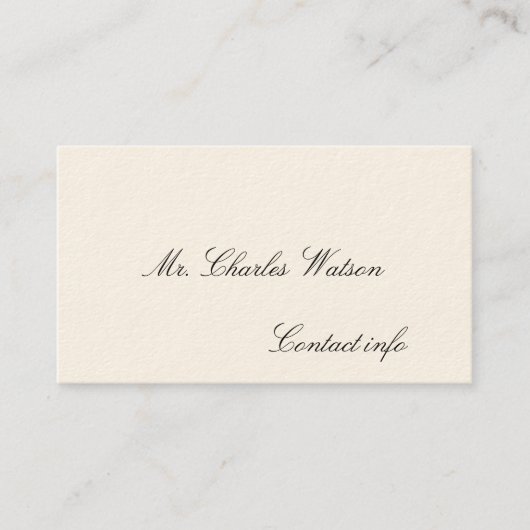 Gentleman's Viktorianische Calling Cards Telefonnummerkarte (Vorderseite)