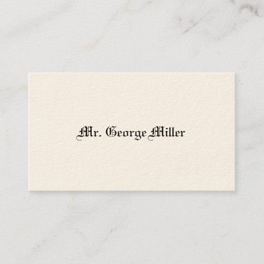 Gentleman's Viktorianische Calling Cards Telefonnummerkarte (Vorderseite)