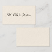 Gentleman's Viktorianische Calling Cards Telefonnummerkarte (Vorne/Hinten)