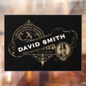 Gentleman's Viktorianischer Barbershop Fensteraufkleber (Blatt 2)