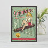 Gentlemen Bachelor Party Einladungen (Stehend Vorderseite)