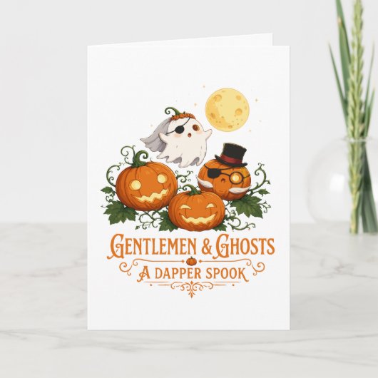 Gentlemen & Ghosts Halloween Karte (Vorderseite)