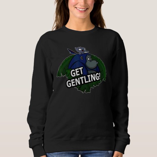 Gentlemen Gorilla und Cat Design Sweatshirt (Vorderseite)