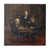Gentlemen Playing a Game of Schach (Thomas Eakins) Fliese (Vorderseite)
