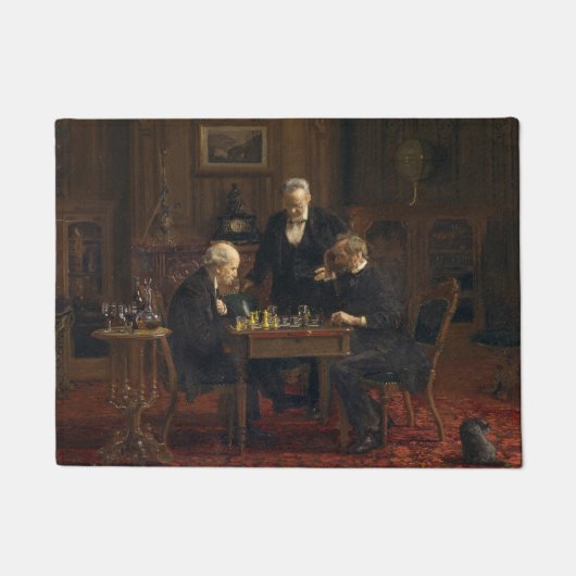 Gentlemen Playing a Game of Schach (Thomas Eakins) Fußmatte (Vorderseite)