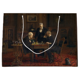 Gentlemen Playing a Game of Schach (Thomas Eakins) Große Geschenktüte