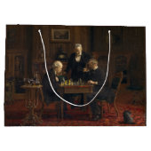 Gentlemen Playing a Game of Schach (Thomas Eakins) Große Geschenktüte (Rückseite)