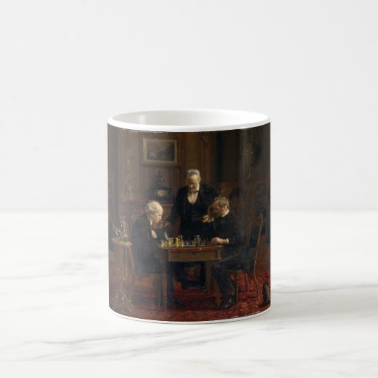 Gentlemen Playing a Game of Schach (Thomas Eakins) Kaffeetasse (Mittel)
