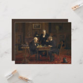 Gentlemen Playing a Game of Schach (Thomas Eakins) Karte (Vorderseite/Rückseite Beispiel)