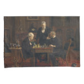 Gentlemen Playing a Game of Schach (Thomas Eakins) Kissenbezug (Vorderseite-Rechts)