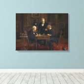Gentlemen Playing a Game of Schach (Thomas Eakins) Leinwanddruck (Insitu (Holzboden))
