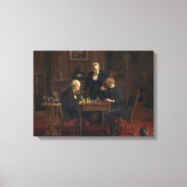 Gentlemen Playing a Game of Schach (Thomas Eakins) Leinwanddruck