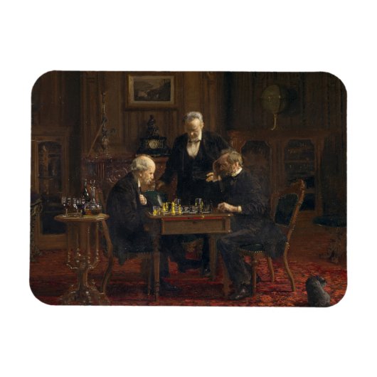 Gentlemen Playing a Game of Schach (Thomas Eakins) Magnet (Horizontal)
