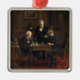 Gentlemen Playing a Game of Schach (Thomas Eakins) Ornament Aus Metall