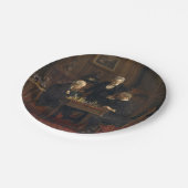 Gentlemen Playing a Game of Schach (Thomas Eakins) Pappteller (Schrägansicht)