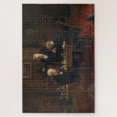 Gentlemen Playing a Game of Schach (Thomas Eakins) Puzzle (Vertikal)